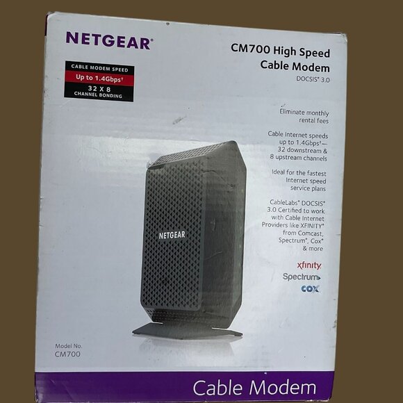 Netgear CM700 High Speed Cable Modem DOCSIS 3.0 Up To 1.4Gbps Xfinity Spectrum & - Picture 4 of 11